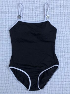 Michael Kors Womens Size 8 Black & White One-Piece Swimsuit